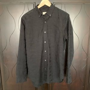 Club Monaco All Black Camo Button-up Shirt